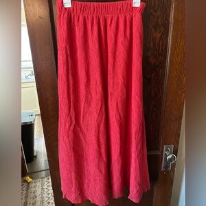 Abercrombie & Fitch Midi Linen Skirt